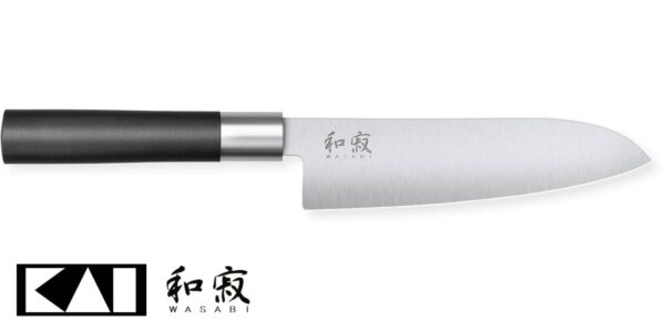 Coltello Santoku Kai 16,5 cm 6716S Wasabi Black - immagine 2