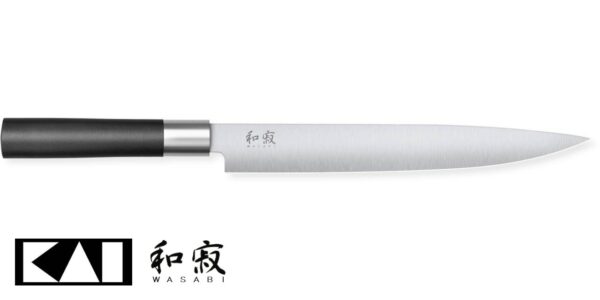 Coltello trinciante stretto Kai 23 cm 6723L Wasabi Black - immagine 2