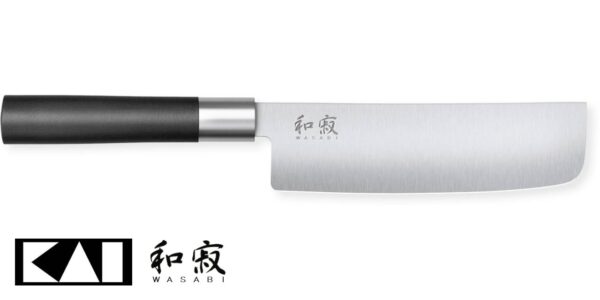 Coltello Nakiri Kai 16,5 cm 6716N Wasabi Black - immagine 2