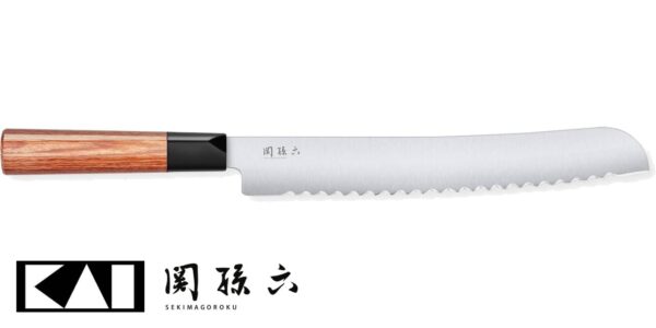 Coltello da pane Kai MGR-0225B Seki Magoroku Redwood - immagine 2
