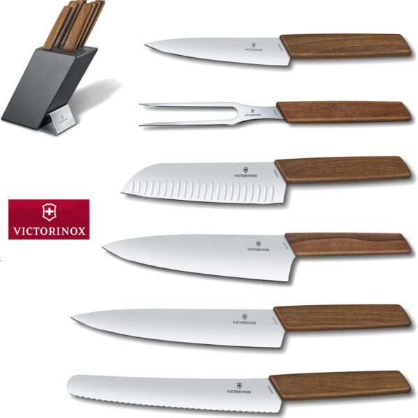 Ceppo per coltelli Victorinox 6.7186.6 Swiss Modern Wood - immagine 3