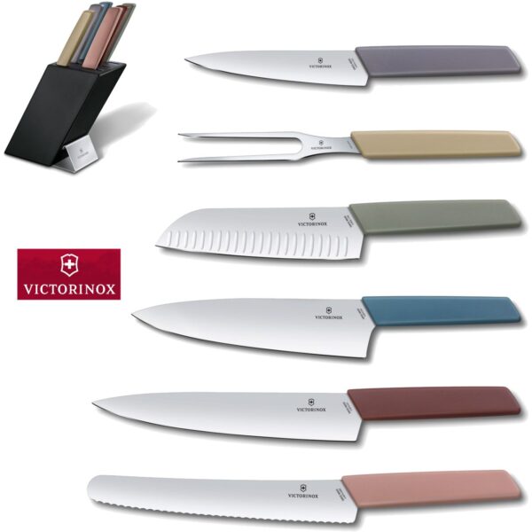 Ceppo con sei coltelli Victorinox 6.7186.66 Swiss Modern - immagine 3