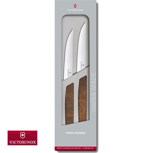 Set coltelli da bistecca Victorinox 6.9000.12WG Swiss Modern Wood - immagine 3