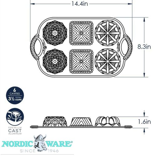 Stampo Geo Bundtlette Nordic Ware NW 91277 - immagine 7
