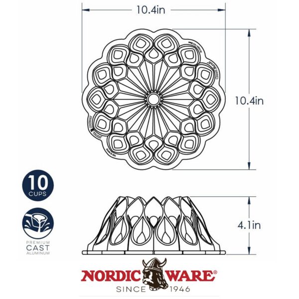 Stampo Crown Bundt Nordic Ware NW 91777 - immagine 6