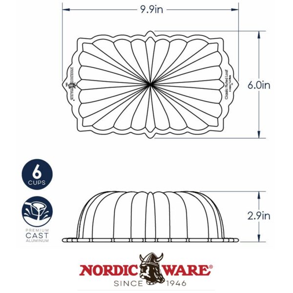 Stampo Classic Fluted Loaf Nordic Ware NW 81677 - immagine 7