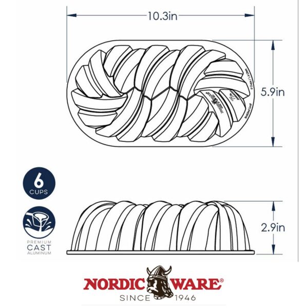 Stampo 75th Anniversary Braided Loaf Nordic Ware NW 96077 - immagine 7