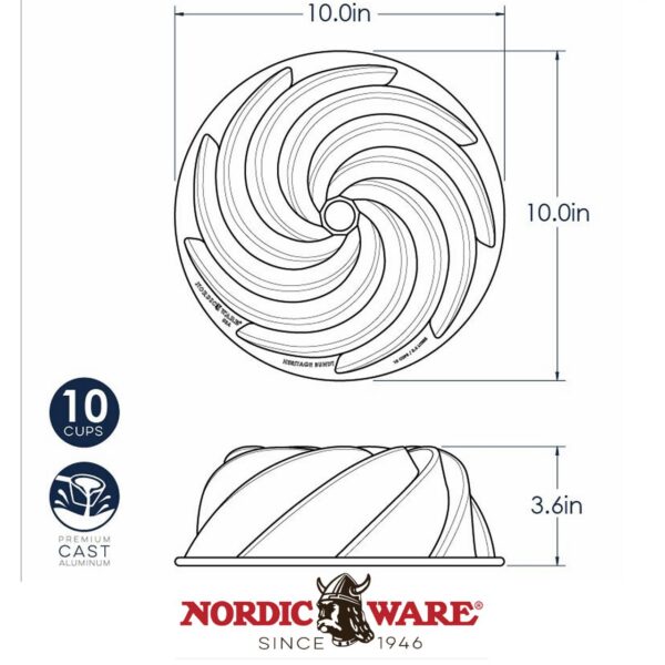 Stampo Heritage Bundt Pan Nordic Ware NW 80677 - immagine 7