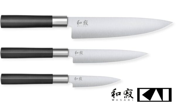 Set 3 coltelli Kai Wasabi Black - immagine 2