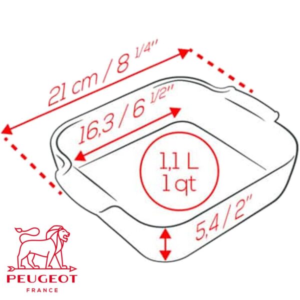 Pirofila quadrata in ceramica Peugeot Appolia 21 cm PSP60206 - immagine 3