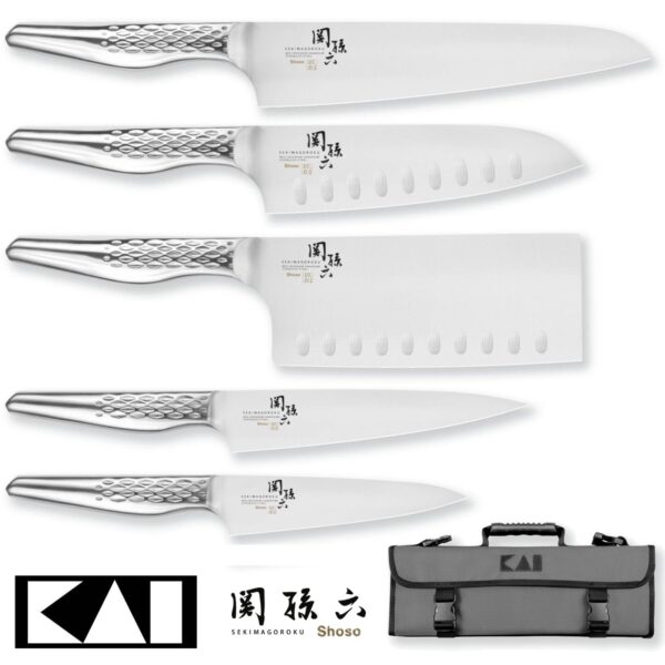 Set 5 coltelli + borsa Kai Seki Magoroku Shoso - immagine 2