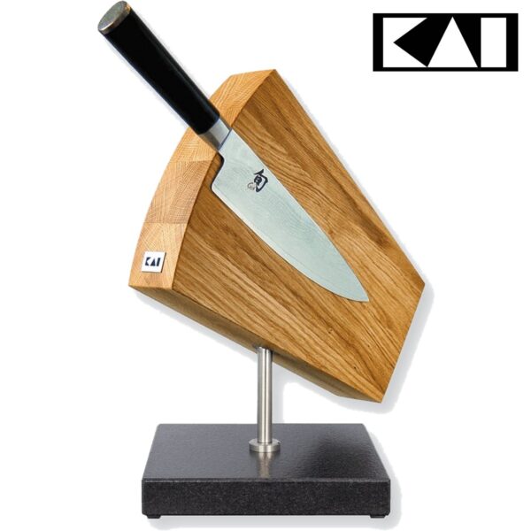Ceppo portacoltelli girevole in legno di quercia Kai DM-0794 - immagine 2