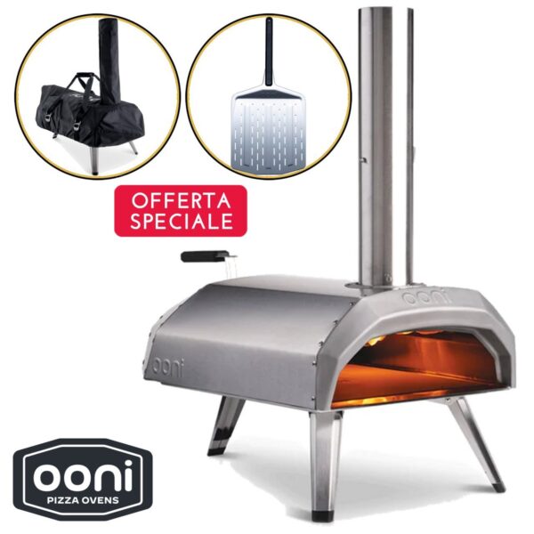 Kit forno pizza Karu 12 Ooni + Pala alluminio Ooni + Custodia Ooni - immagine 4