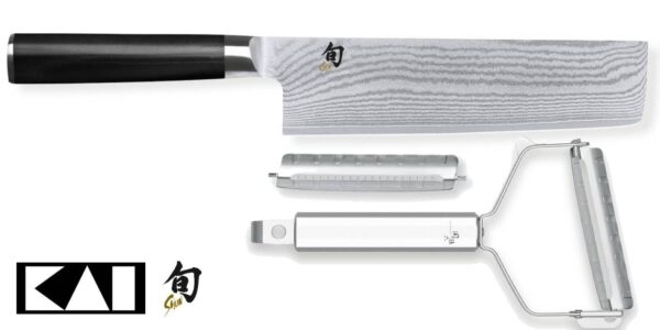 Set coltello nakiri Kai Shun Classic + pelaverdure Kai - immagine 2