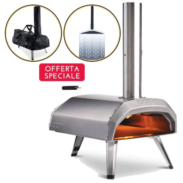 Kit forno pizza Karu 12 Ooni + Pala alluminio Ooni + Custodia Ooni