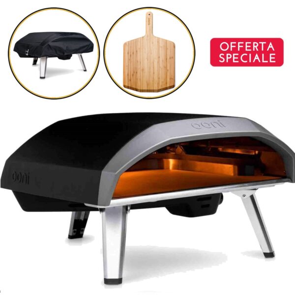 Kit forno pizza Koda 16 Ooni + custodia Ooni + pala in legno Ooni