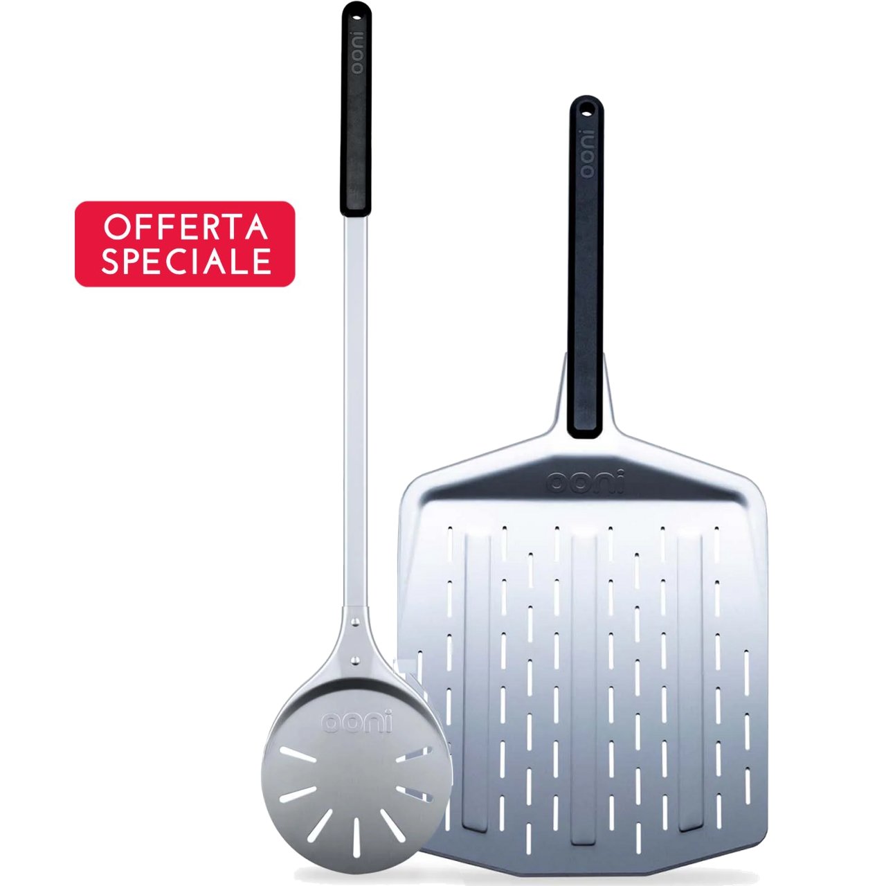 Set pala forata in allumio da 35 cm Ooni + pala giropizza Ooni