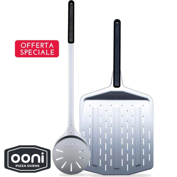 Set pala forata in allumio da 35 cm Ooni + pala giropizza Ooni - immagine 2