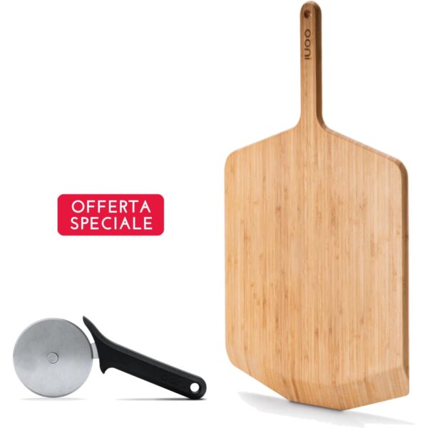 Set pala in legno Ooni da 35cm + rotella taglia pizza Ooni