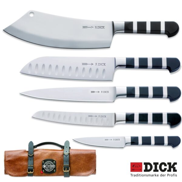 Set 5 coltelli Dick 1905 + borsa/rotolo in pelle - immagine 2