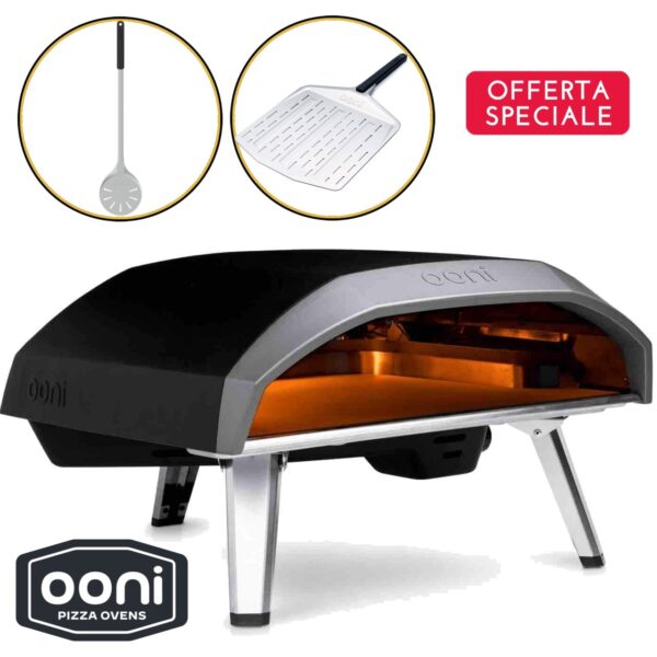 Set forno pizza Ooni Koda 16 + pala forata Ooni 35 cm  + giro pizza Ooni - immagine 2