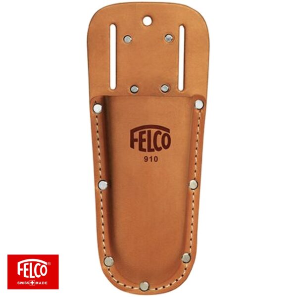 Custodia Felco 910 in cuoio con passante e clip a molla F910 - immagine 2