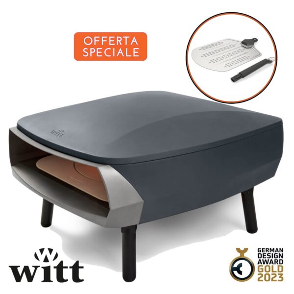 Set forno pizza Etna Rotante 2.0 Witt + pala in alluminio da 30cm - immagine 2