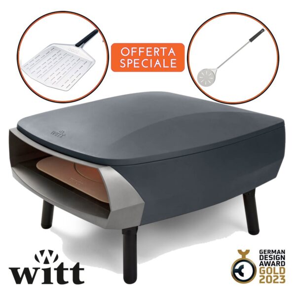 Set forno pizza Etna rotante 2.0 Witt + pala da 35cm + pala giropizza Witt - immagine 2