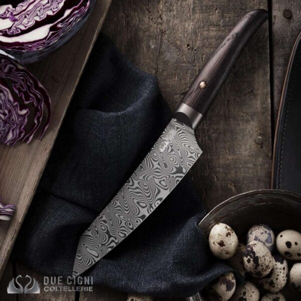 Coltello Coquus Damascus Due Cigni Kengata 18cm 2C 2102 DGD - immagine 3