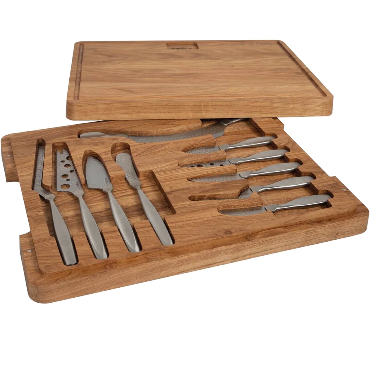 Set 10 coltelli da formaggio Boska Monaco+ con tagliere e cassetto 307105