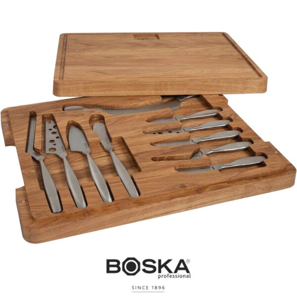 Set 10 coltelli da formaggio Boska Monaco+ con tagliere e cassetto 307105 - immagine 2