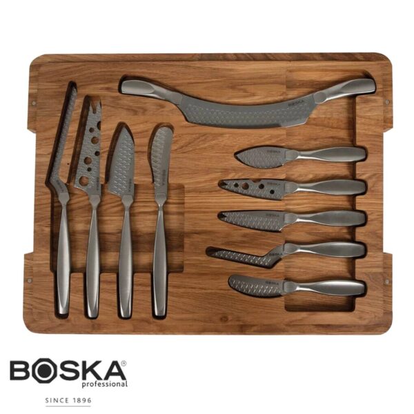 Set 10 coltelli da formaggio Boska Monaco+ con tagliere e cassetto 307105 - immagine 4