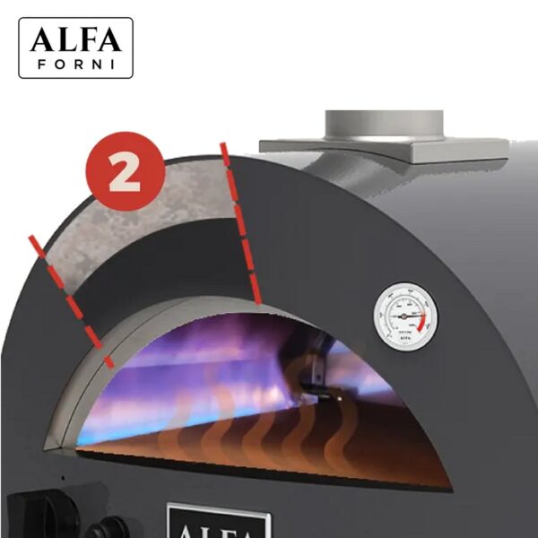 Forno pizza Alfa Forni Moderno Portable gas rosso antico FXMD-PT-GROA - immagine 10