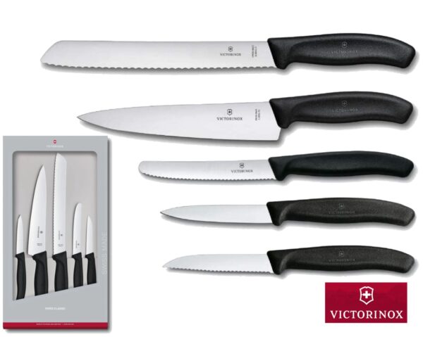 Set 5 coltelli Victorinox linea Swiss Classic nero 6.7133.5G - immagine 2