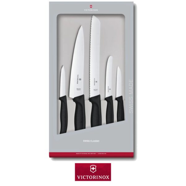 Set 5 coltelli Victorinox linea Swiss Classic nero 6.7133.5G - immagine 3