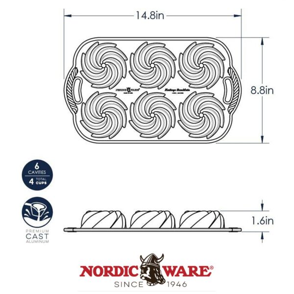 Stampo Heritage Bundtlette Nordic Ware NW 88077 - immagine 6