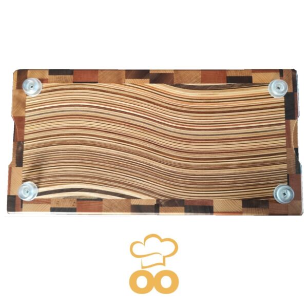 Tagliere artigianale con mix di legni TA007 - immagine 5