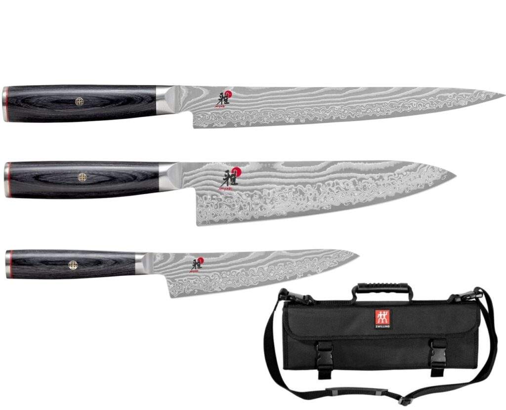 Set 3 coltelli Miyabi 5000 FCD con borsa porta coltelli rigida