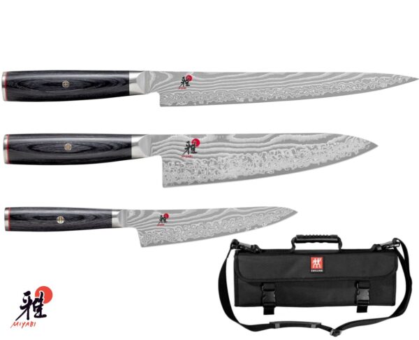 Set 3 coltelli Miyabi 5000 FCD con borsa porta coltelli rigida - immagine 2