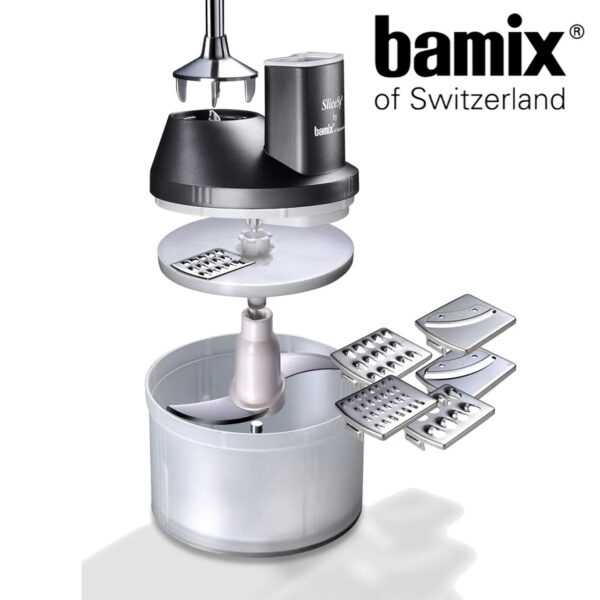 SliceSy Bamix per grattugiare e tagliare a julienne nero BX 1500.003 - immagine 3