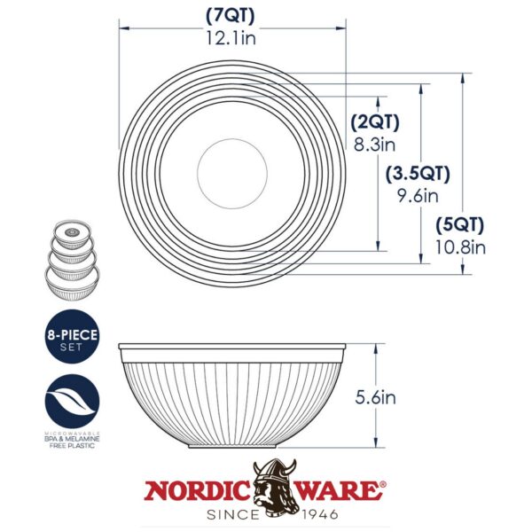 Set 4 Ciotole con coperchio Nordic Ware NW 69558 - immagine 6