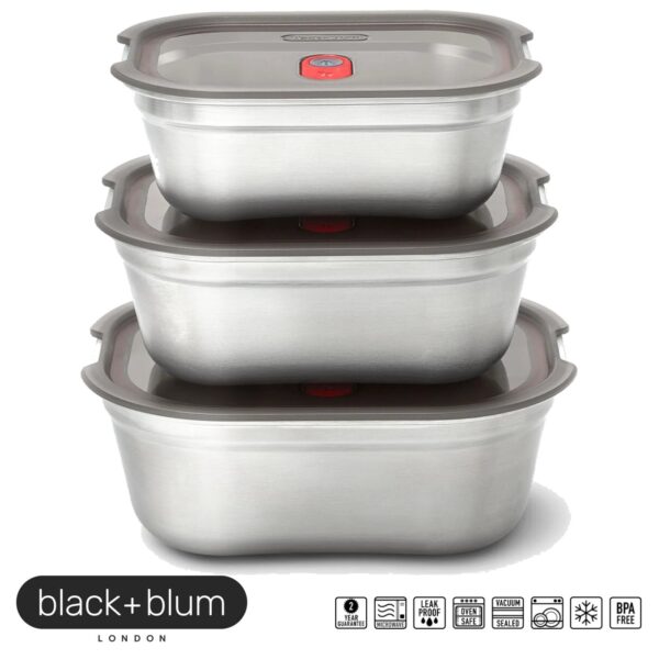 Set 3 Lunch Box multifunzione Black+Blum FBSSBX-017FR - immagine 2