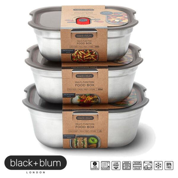 Set 3 Lunch Box multifunzione Black+Blum FBSSBX-017FR - immagine 3