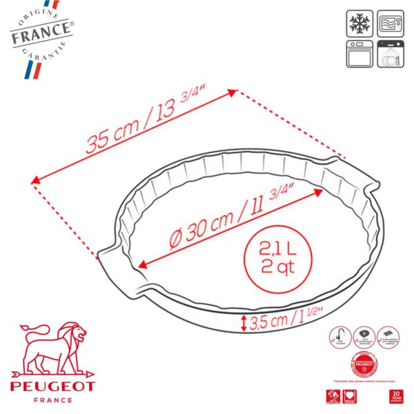 Piatto Tortiera Peugeot Appolia 35 cm PSP603 - immagine 3