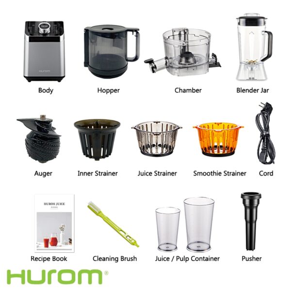 Estrattore e frullatore Hurom M100 multifunzione 2 in 1 M-100 - immagine 10