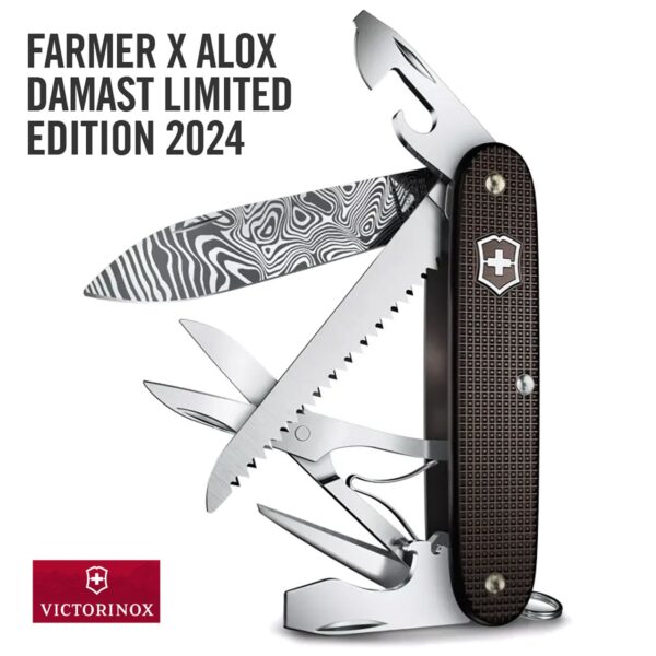 Multiuso Victorinox Farmer X Alox Damast limited edition 2024 V-0.8271.J24 - immagine 2