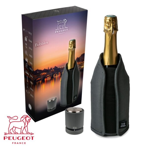 Set Bubbles Peugeot guaina rinfrescante e tappo per Champagne PSP220396 - immagine 2
