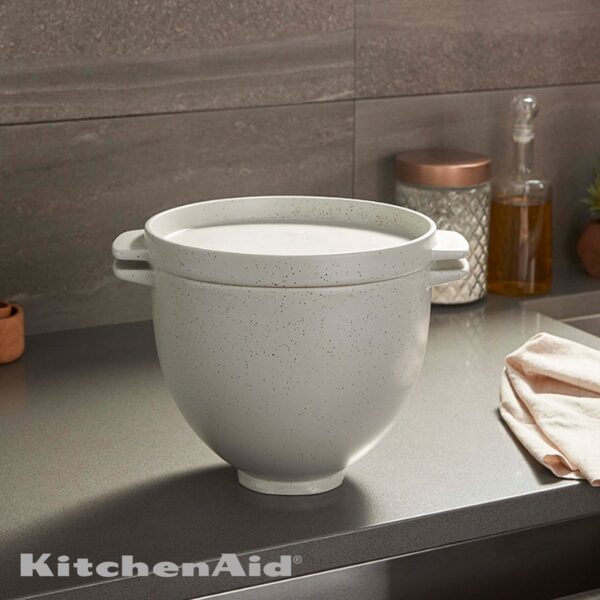 Ciotola in ceramica KitchenAid per pane con coperchio 4,7L 5KSM2CB5BGS - immagine 5