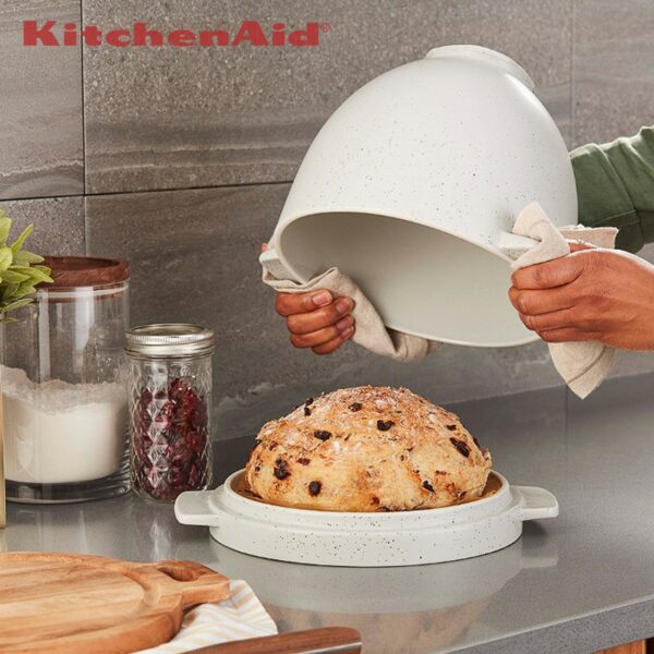 Ciotola in ceramica KitchenAid per pane con coperchio 4,7L 5KSM2CB5BGS - immagine 7