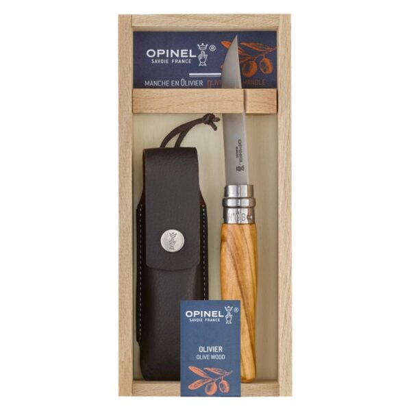 Box Opinel N°8 Ulivo con fodero O-WB1004